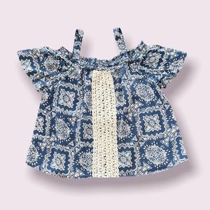 Justice girls bohemian style off the shoulder blouse